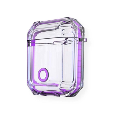 Чехол для AirPods 1/2 Shockproof Transparent Purple